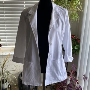 Cherokee scrubs white lab coat